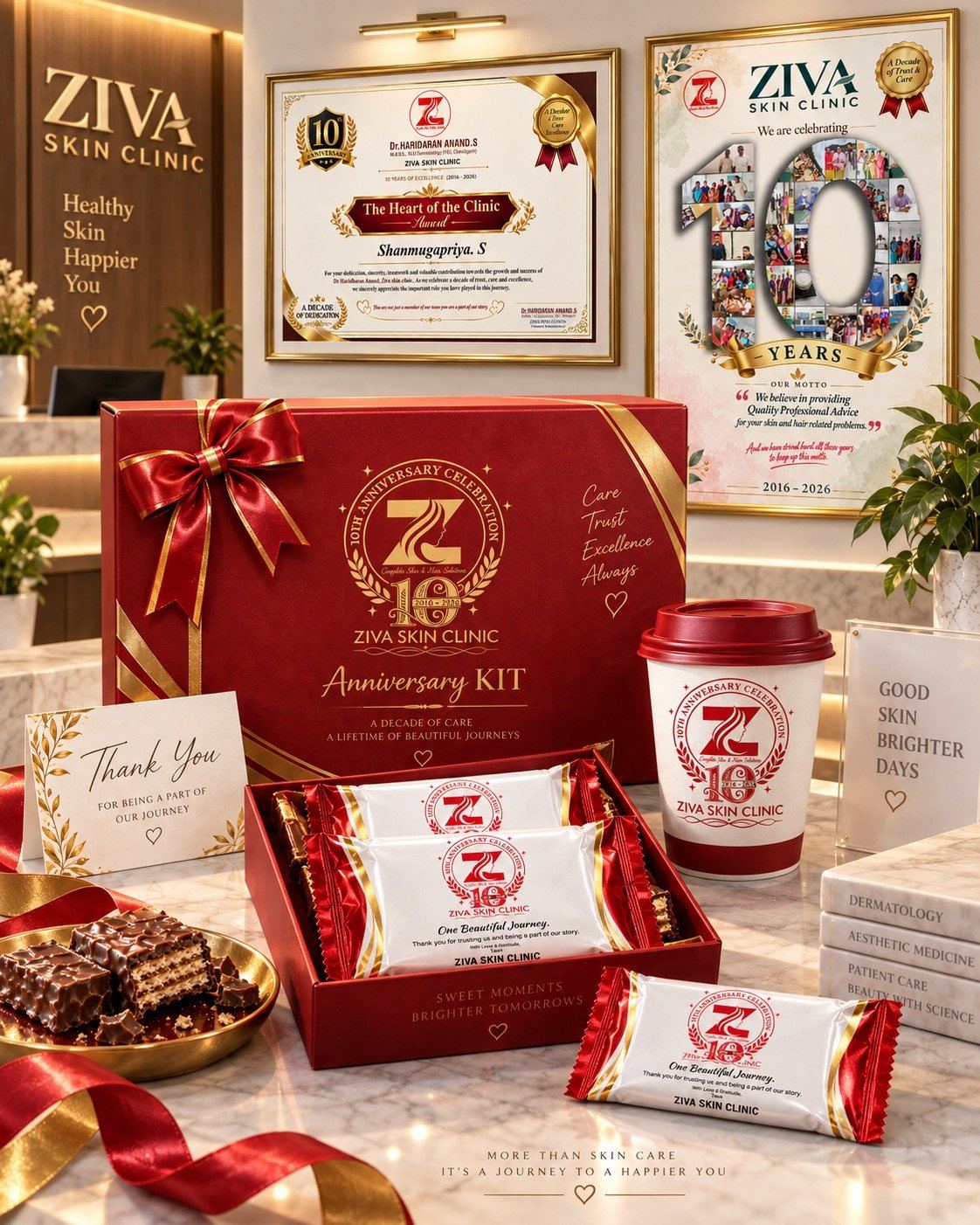 Ziva Skin Clinic — 10th anniversary campaign branding by Baptist Digitek