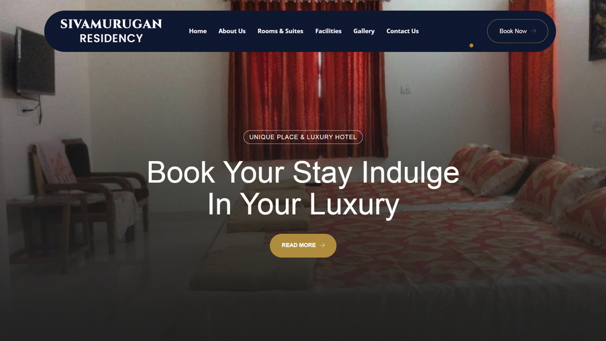 Siva Murugan Residency website project by Baptist Digitek
