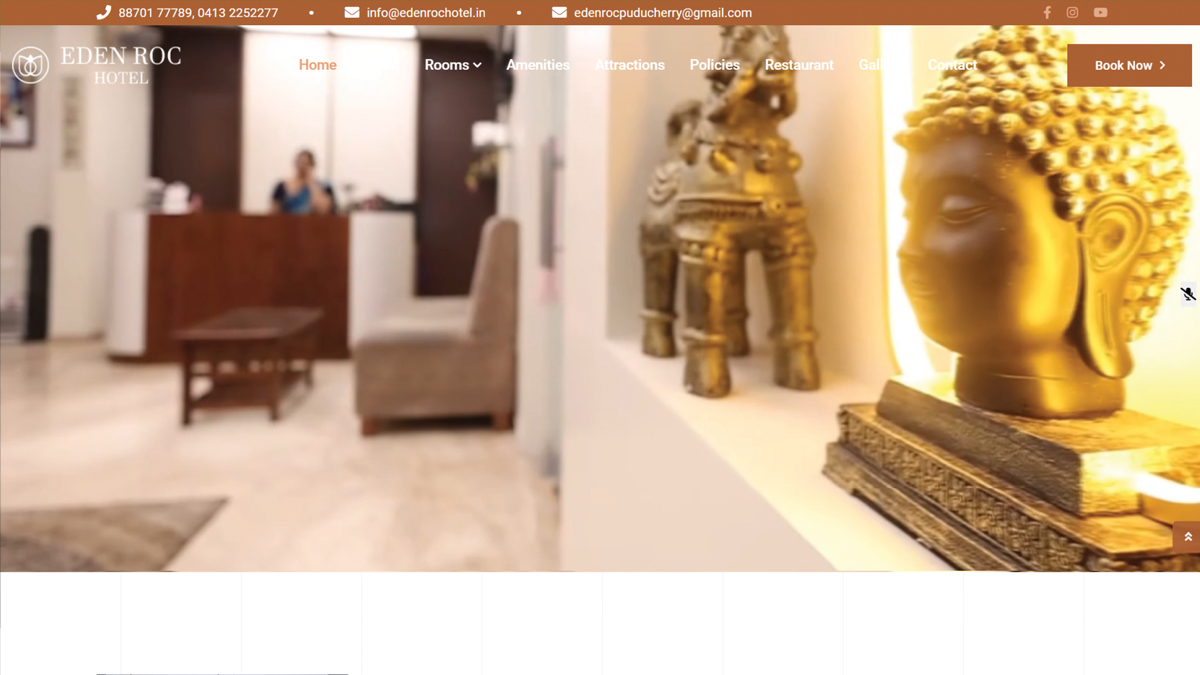 Hotel Eden Roc website project by Baptist Digitek