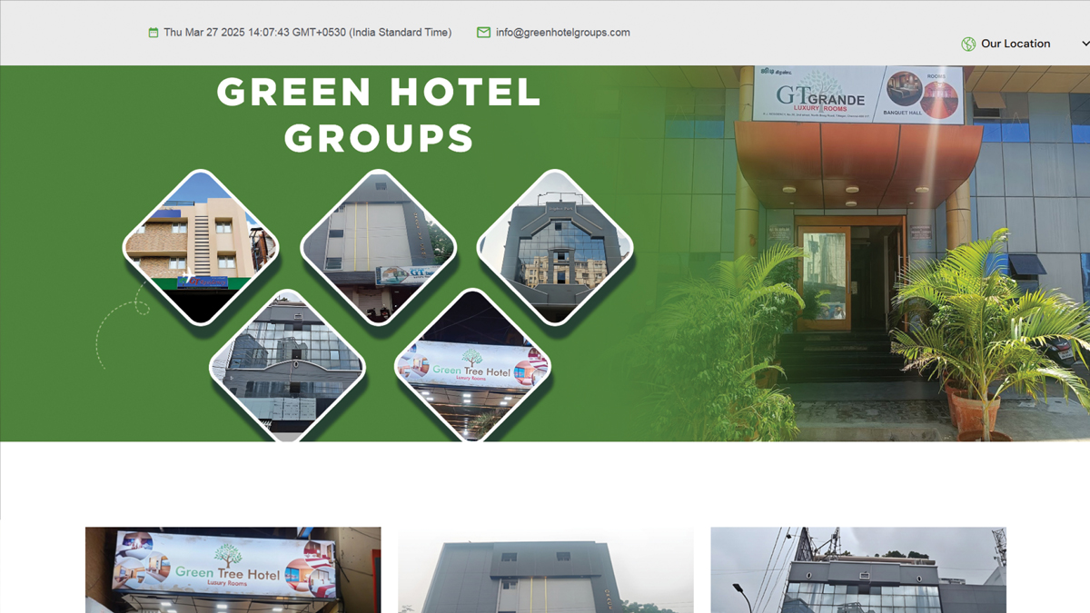 Green Hotels Group website project by Baptist Digitek