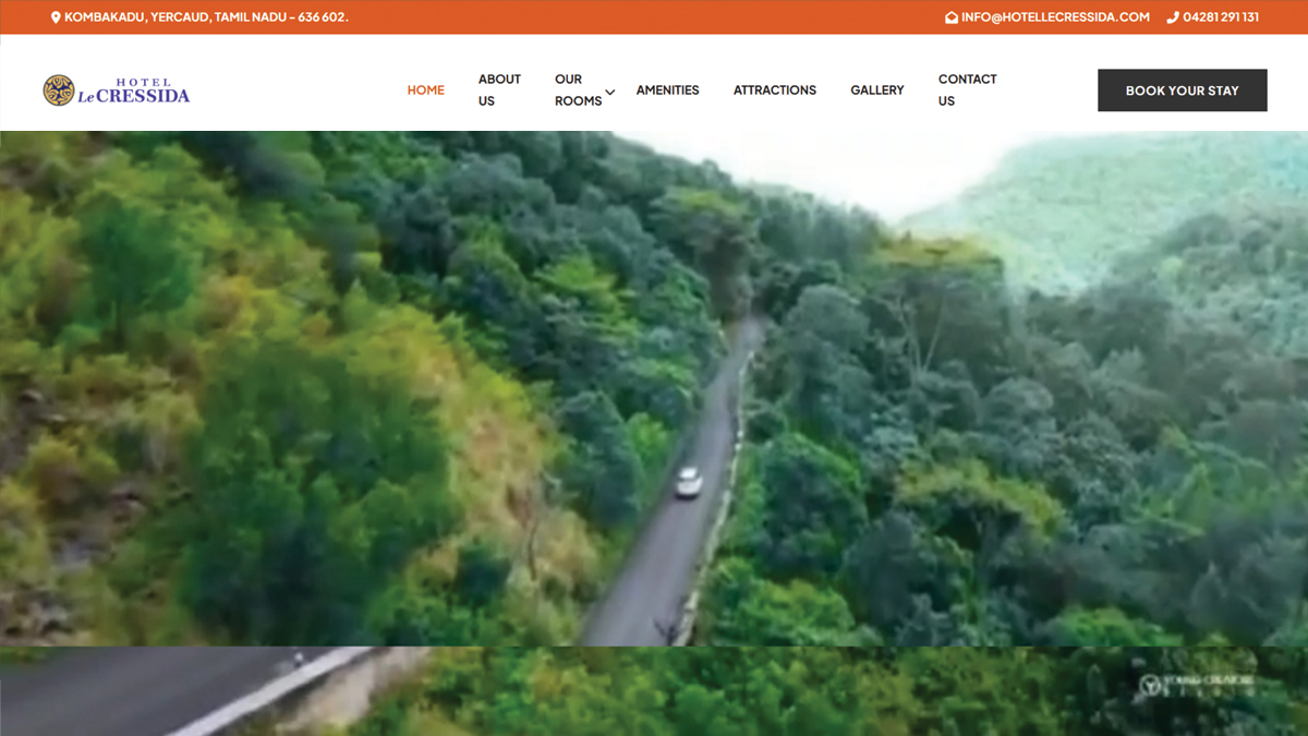 Hotel LE Cressida website project by Baptist Digitek