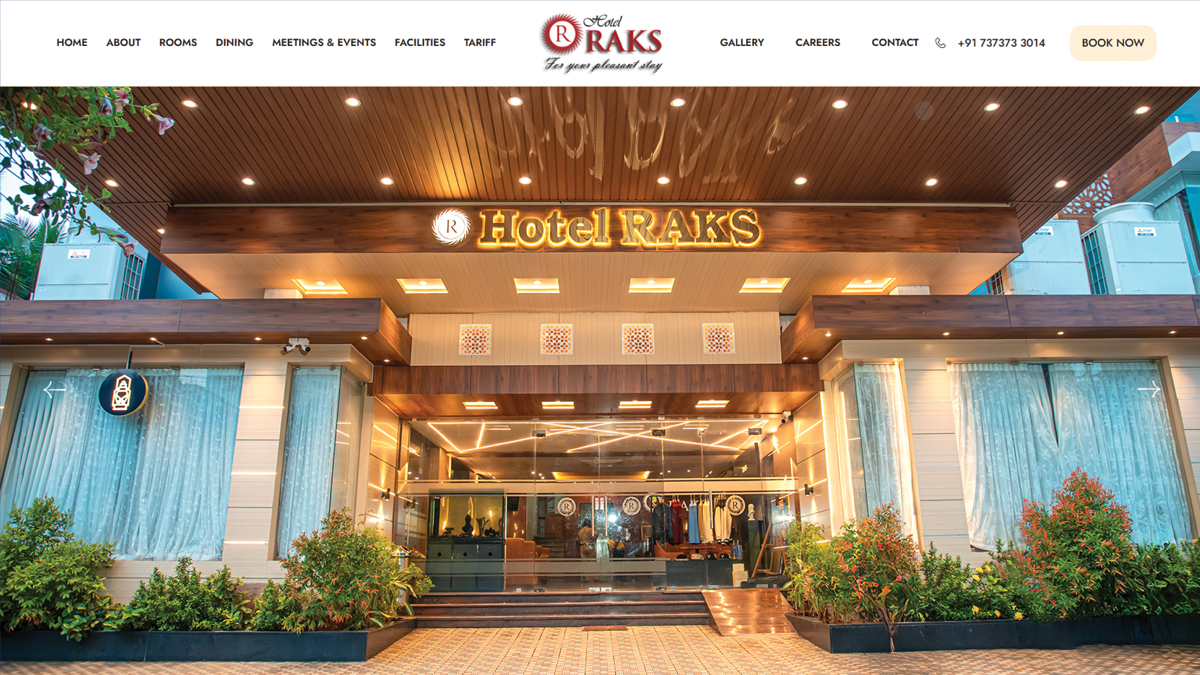 Hotel Raks website project by Baptist Digitek