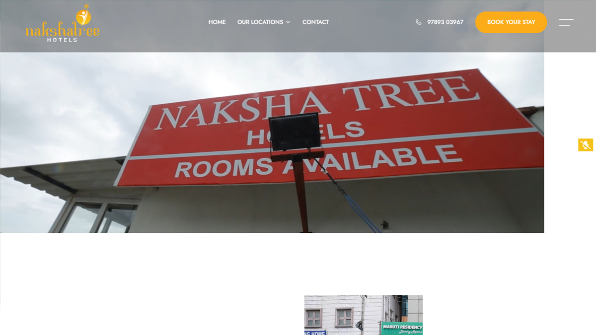 Naksha Tree Hotels website project by Baptist Digitek