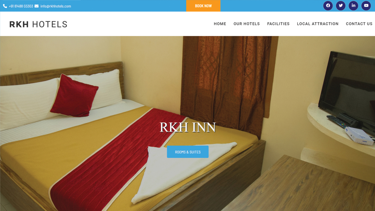 RKH Hotels website project by Baptist Digitek