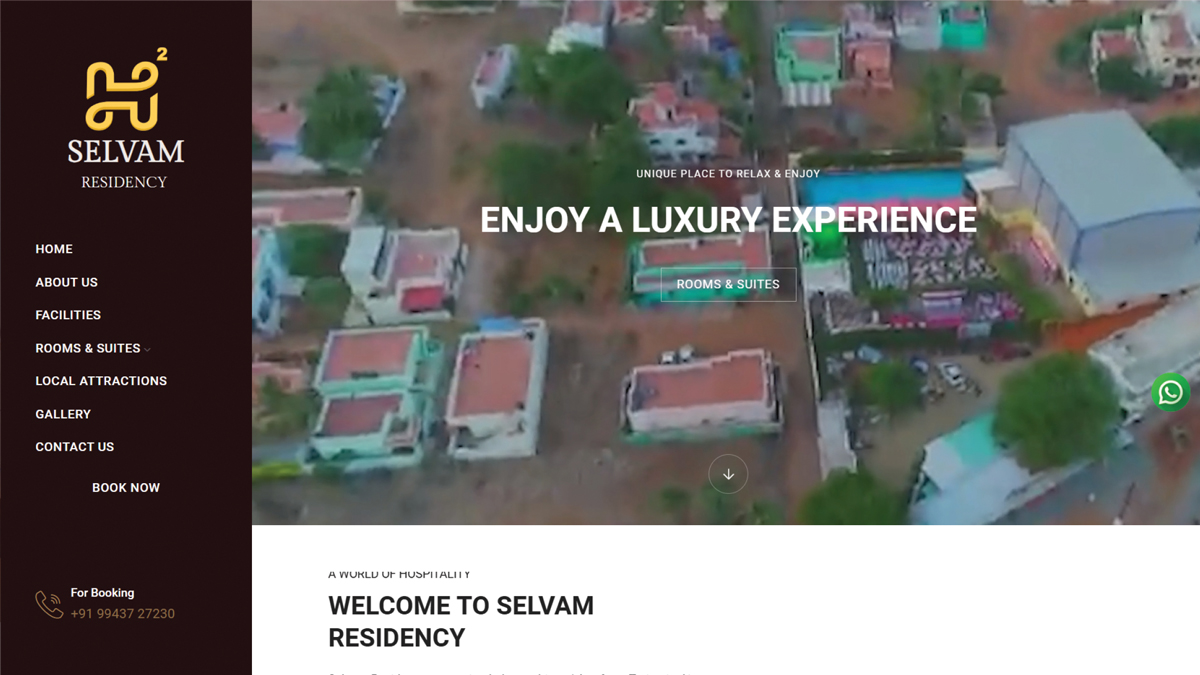 Selvam Residency website project by Baptist Digitek